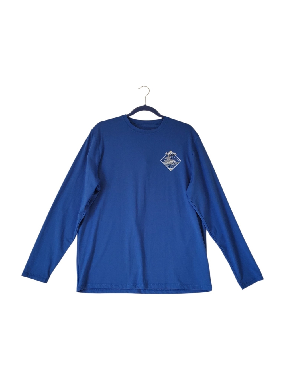 Men's Hang Ten Long Sleeve Performance Tee Blue UV SPF 50 Size‎ Medium Preowned